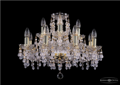 фото Люстра Bohemia Ivele Crystal 1410/8+4/195/G/V0300