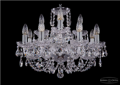 фото Люстра Bohemia Ivele Crystal 1406/8+4/195/Ni