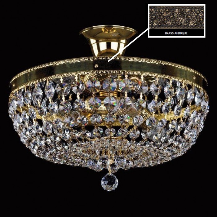 фото Люстра ArtGlass GERTA DIA 350 BRASS ANTIQUE SP