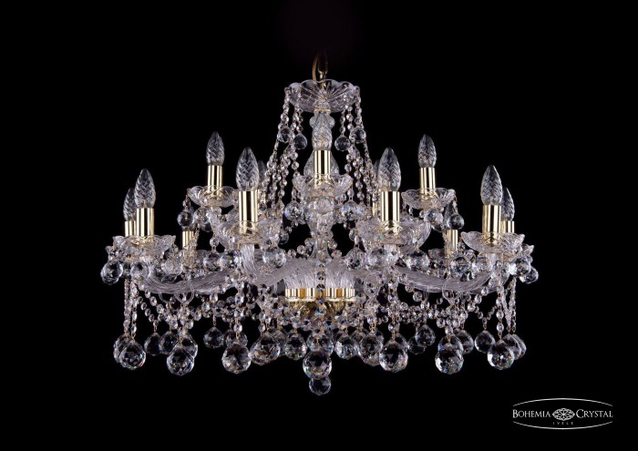 фото Люстра Bohemia Ivele Crystal 1413/10+5/300/G/Balls