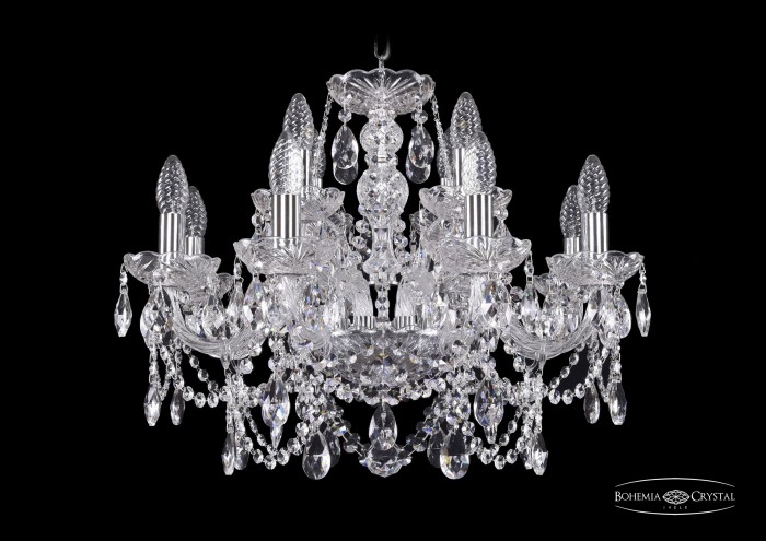 фото Люстра Bohemia Ivele Crystal 1411/8+4/195/Ni