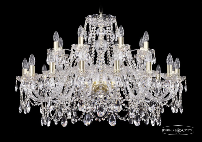 фото Люстра Большая Bohemia Ivele Crystal 1411/16+8/360/G