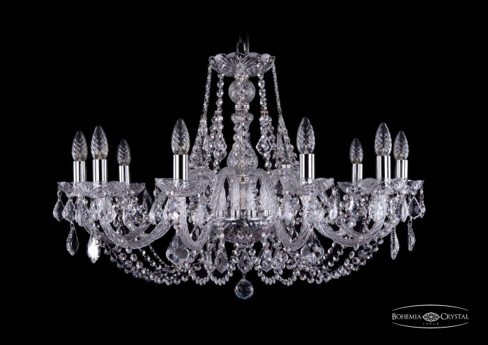фото Люстра Bohemia Ivele Crystal 1406/10/300/Ni/Leafs