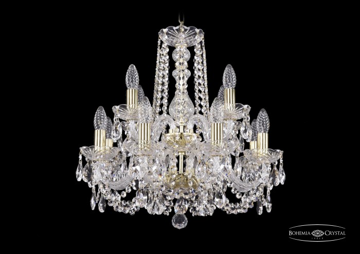 фото Люстра Bohemia Ivele Crystal 1402/8+4/160/2d/G