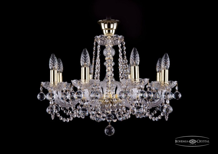 фото Люстра Bohemia Ivele Crystal 1402/8/195/G/Balls/Tube