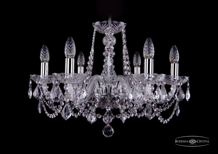 фото Люстра Bohemia Ivele Crystal 1402/6/195/Ni/Leafs