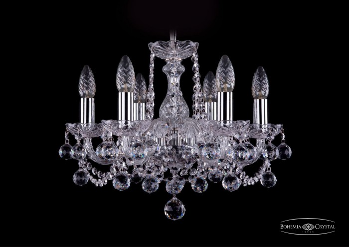 фото Люстра Bohemia Ivele Crystal 1402/6/141/Ni/Balls
