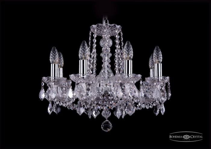 фото Люстра Bohemia Ivele Crystal 1402/8/160/Ni/Leafs