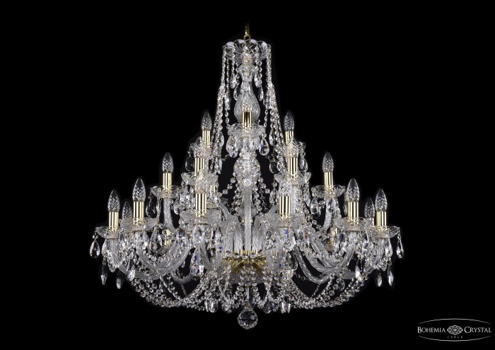 фото Люстра Большая Bohemia Ivele Crystal 1406/12+6+3/300/G