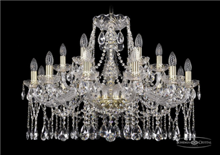 фото Люстра Bohemia Ivele Crystal 1413/12+6/300/G