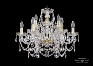 фото Люстра Bohemia Ivele Crystal 1411/6+3/195/G