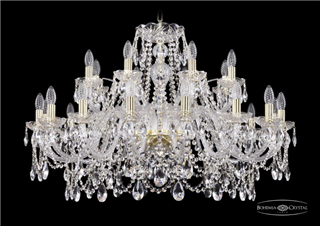 фото Люстра Большая Bohemia Ivele Crystal 1411/16+8/360/G