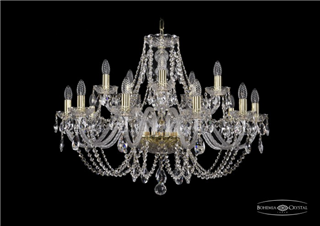 фото Люстра Bohemia Ivele Crystal 1406/10+5/300/G