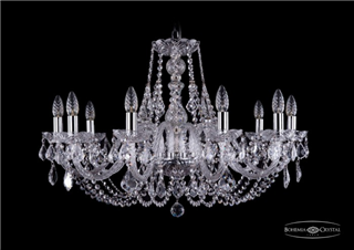 фото Люстра Bohemia Ivele Crystal 1406/10/300/Ni/Leafs
