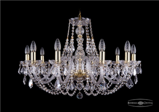фото Люстра Bohemia Ivele Crystal 1406/10/300/G/Leafs
