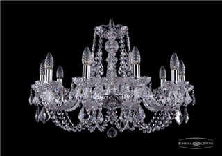 фото Люстра Bohemia Ivele Crystal 1406/10/240/Ni/Leafs