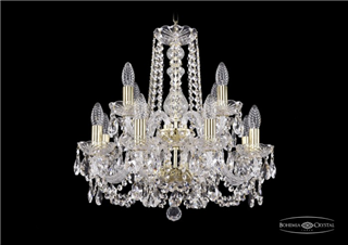 фото Люстра Bohemia Ivele Crystal 1402/8+4/160/2d/G