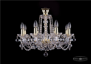 фото Люстра Bohemia Ivele Crystal 1402/8/195/G/Balls/Tube