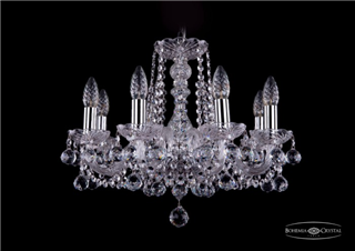 фото Люстра Bohemia Ivele Crystal 1402/8/160/Ni/Balls