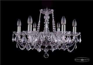 фото Люстра Bohemia Ivele Crystal 1402/6/195/Ni/Leafs