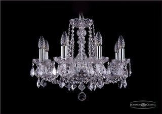 фото Люстра Bohemia Ivele Crystal 1402/8/160/Ni/Leafs