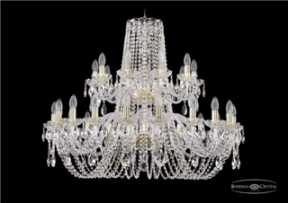 фото Люстра большая Bohemia Ivele Crystal 1402/20+10/360/2d/G
