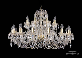 фото Люстра Bohemia Ivele Crystal 1402/16+8/360/G
