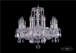 фото Люстра Bohemia Ivele Crystal 1402/10/141/Ni/Leafs