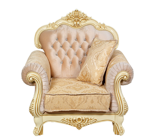 Фото кресло Илона крем с золотом